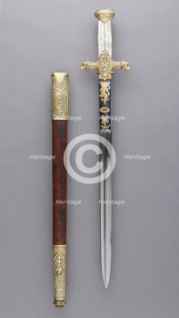 Hunting Sword of Prince Camillo Borghese (1775-1832), French, Paris, 1809-13. Creators: Francois Pirmet, Antoine-Modeste Fournera.