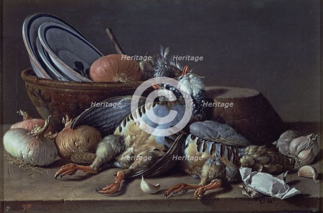 Hunting still life, 18th century. Creator: Melendez, Luis Egidio (1716-1780).