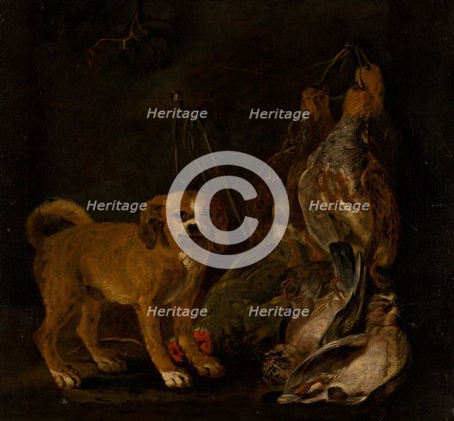 Hunting Still Life with Dog, 1650-1660. Creator: Jan Fyt.