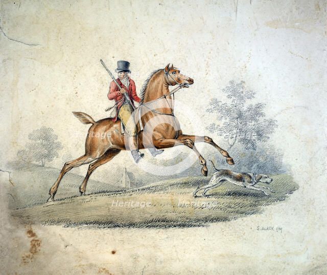 Huntsman, 1789. Creator: Samuel Alken.