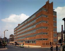 Huntsman House, headquarters of Tetley's brewers, Leeds, West Yorkshire, 1968. Creator: Michael Walters