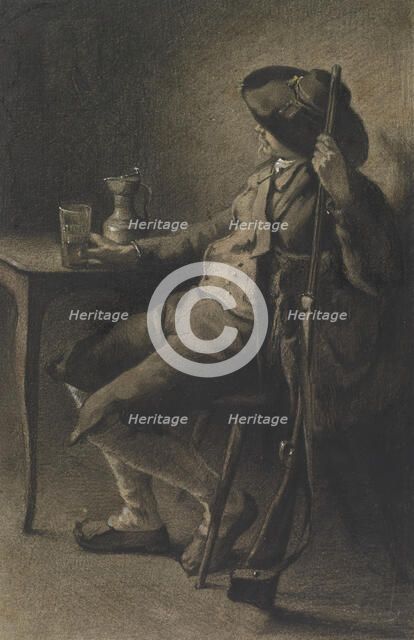 Huntsman Having a Glass of Ale, c1865. Creator: Unknown.