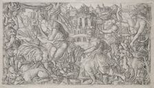 Huntsman Presenting a Gift to a King. Creator: Jean Duvet (French, 1485-1561)