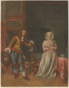 Huntsman Visiting a Lady, 1783/1786. Creator: Carlo Lasinio