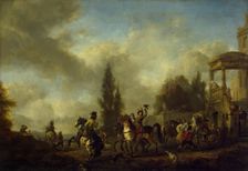 Huntsmen Setting Out, 1650. Creator: Philip Wouverman