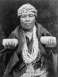 Hupa female shaman, c1923. Creator: Edward Sheriff Curtis