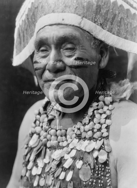 Hupa - jumping dance costume, c1923. Creator: Edward Sheriff Curtis.