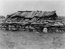 Hupa sweat-house, 1923. Creator: Edward Sheriff Curtis