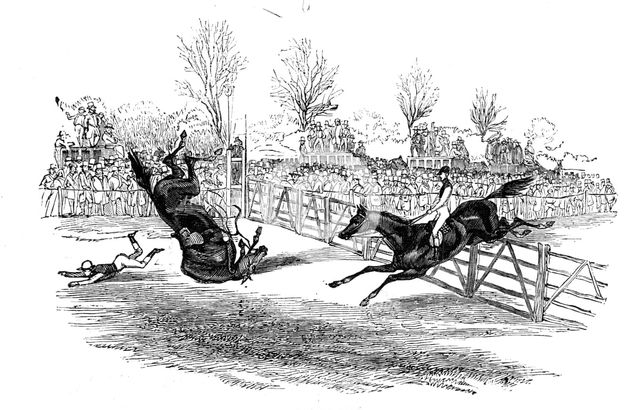 Hurdle race, 1844. Creator: Unknown.