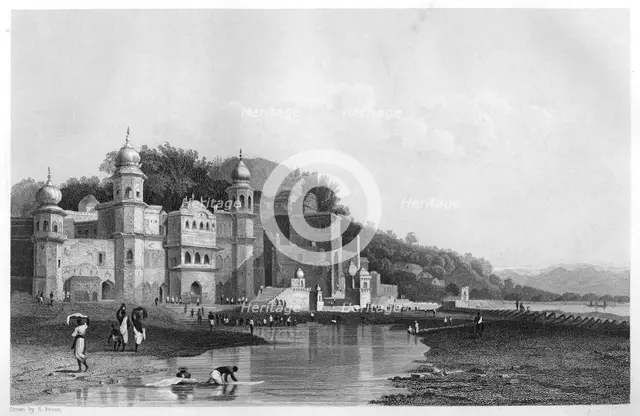 Hurdwar, a place of Hindu pilgrimage, India, c1860. Artist: Unknown