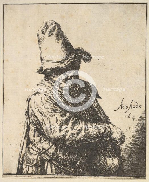 Hurdy Gurdy Man, 1647. Creator: Adriaen van Ostade.