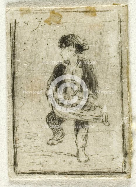 Hurdy-Gurdy Player, n.d. Creator: Charles Emile Jacque.