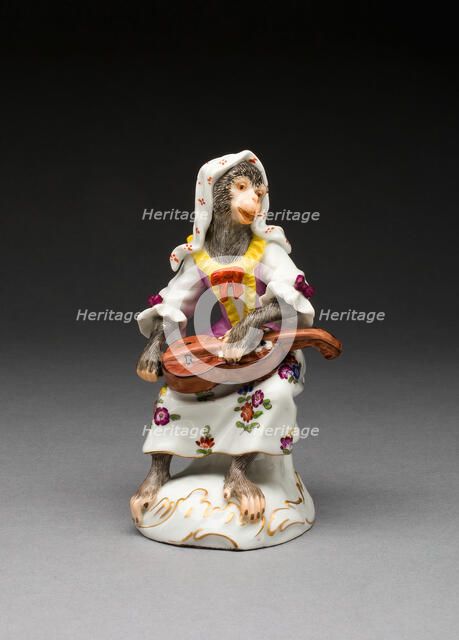 Hurdy-Gurdy Player, Vienna, c. 1760/70. Creator: Vienna State Porcelain Manufactory.