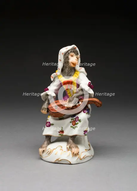 Hurdy-Gurdy Player, Vienna, c. 1760/70. Creator: Vienna State Porcelain Manufactory.