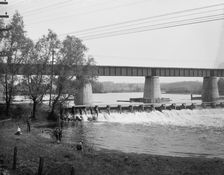 Huron River dam, Ann Arbor, Mich., between 1910 and 1920. Creator: Unknown