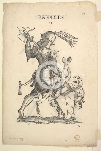 Hurlacher (recto) and Rappold (verso) Families, from Paul Hector Mair’s Berich..., mid 16th century. Creator: Christoph Weiditz.