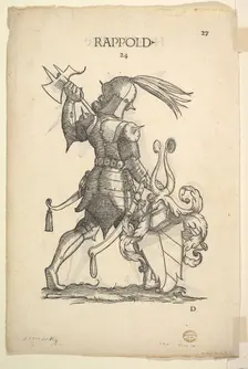 Hurlacher (recto) and Rappold (verso) Families, from Paul Hector Mair’s Berich..., mid 16th century. Creator: Christoph Weiditz