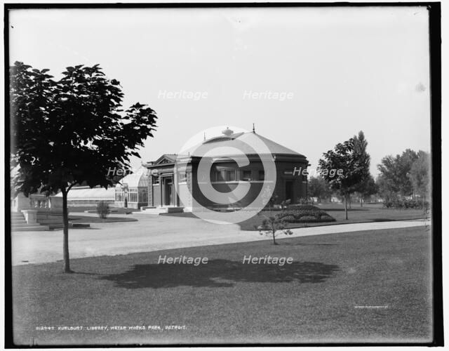 Hurlburt Library, Water Works Park, Detroit, between 1890 and 1901. Creator: Unknown.