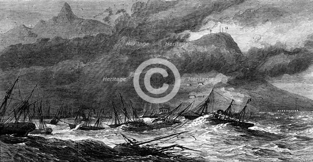 Hurricane at the Isle of Mauritius, 1874. Creator: Unknown.