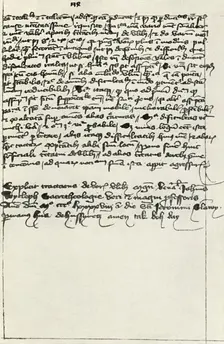 Hus transcript of Wycliffe's treatise early 15th century, (1947). Creator: Unknown