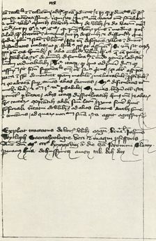 Hus transcript of Wycliffe's treatise early 15th century, (1947). Creator: Unknown