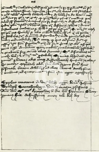 'Hus' transcript of Wycliffe's treatise', early 15th century, (1947).  Creator: Unknown.