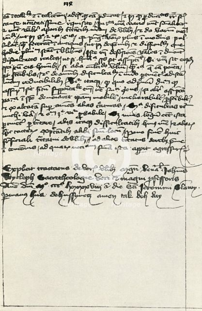 'Hus' transcript of Wycliffe's treatise', early 15th century, (1947).  Creator: Unknown.