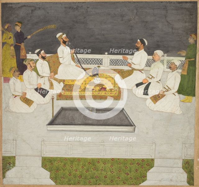 Husain Ali Khan Entertaining His Brothers (The Sayyid Brothers), c. 1712-19. Creator: Unknown.