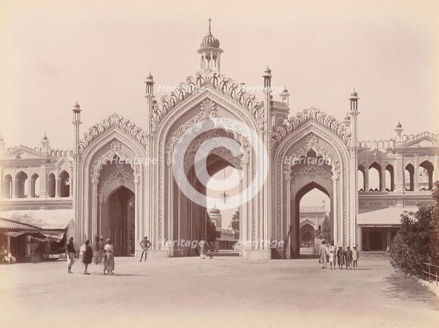 Husainabad Bazar Gateway, Lucknow, India, 1860s-70s. Creator: Unknown.