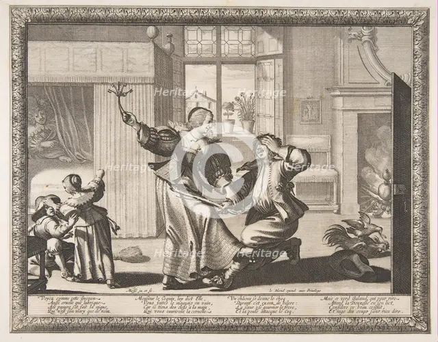 Husband-Beater, ca. 1633. Creator: Abraham Bosse.