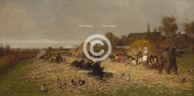 Husking Bee, Island of Nantucket, 1876. Creator: Eastman Johnson.