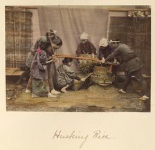 Husking Rice, about 1873-1883. Creator: Shinichi Suzuki I