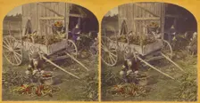 Husking Scene., about 1870-1880. Creator: Unknown