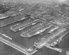 Huskisson Docks, Liverpool, Merseyside, 1928. Artist: Aerofilms