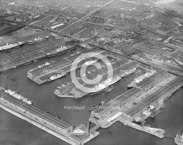 Huskisson Docks, Liverpool, Merseyside, 1928. Artist: Aerofilms.