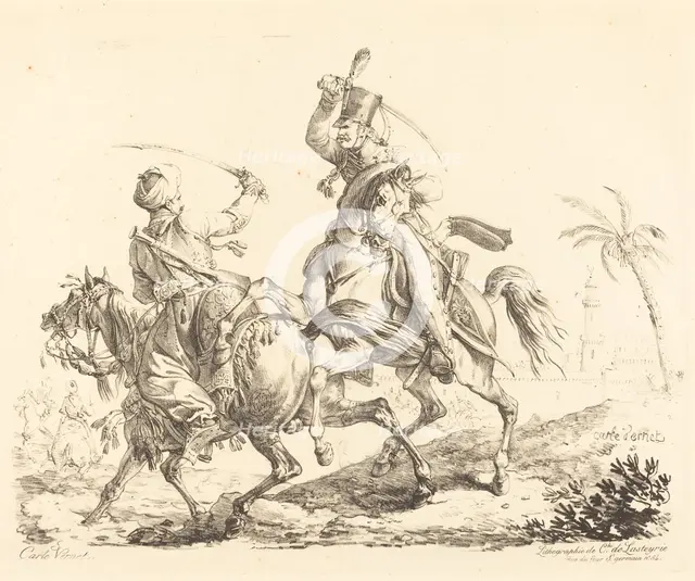 Hussard Striking a Mameluck. Creator: Carle Vernet.