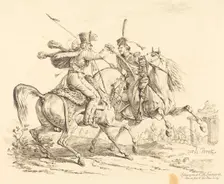 Hussard Striking a Cossack. Creator: Carle Vernet