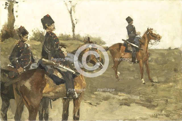 Hussars, c.1880-c.1890. Creator: George Hendrik Breitner.
