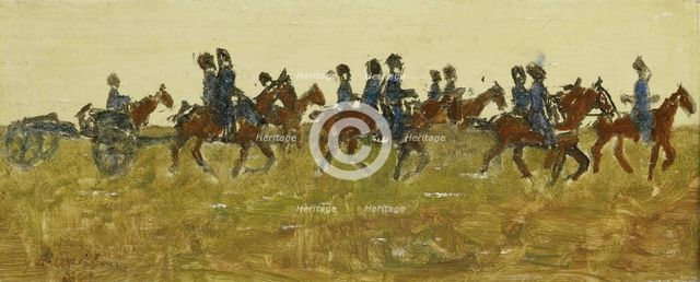 Hussars on Maneuver, c.1880-c.1923. Creator: George Hendrik Breitner.