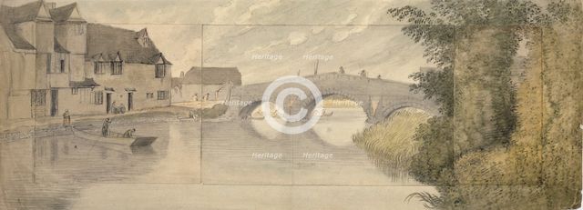 Hythe Bridge, Oxford, 1789. Artist: John Baptist Malchair.