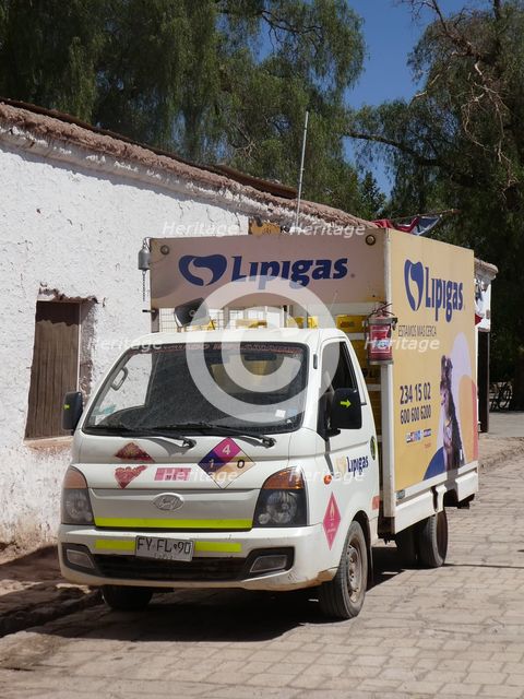 Hyundai H100 Lopigas delivery truck, Chile 2019. Creator: Unknown.