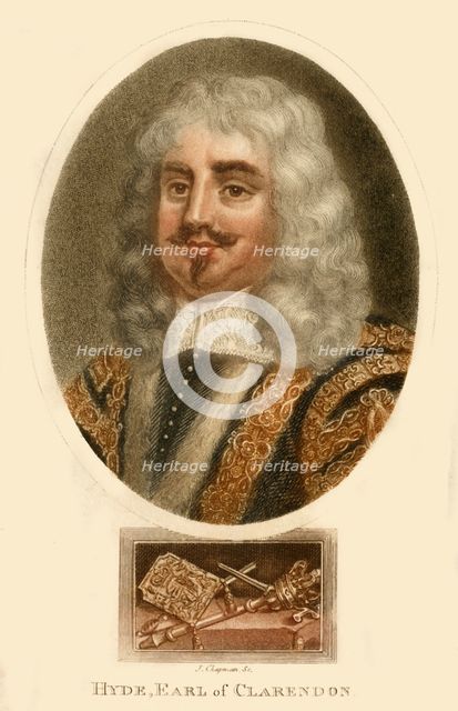 'Hyde, Earl of Clarendon', mid 17th century, (1810). Creator: J Chapman.