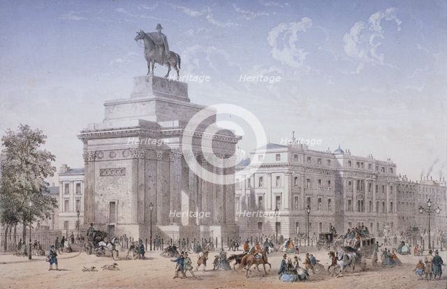 Hyde Park Corner, Westminster, London, c1860.                                    Artist: Anon