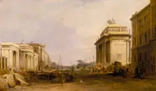 Hyde Park Corner and Constitution Arch c1833. Creator: James Holland