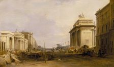 Hyde Park Corner and Constitution Arch c1833. Artist: James Holland