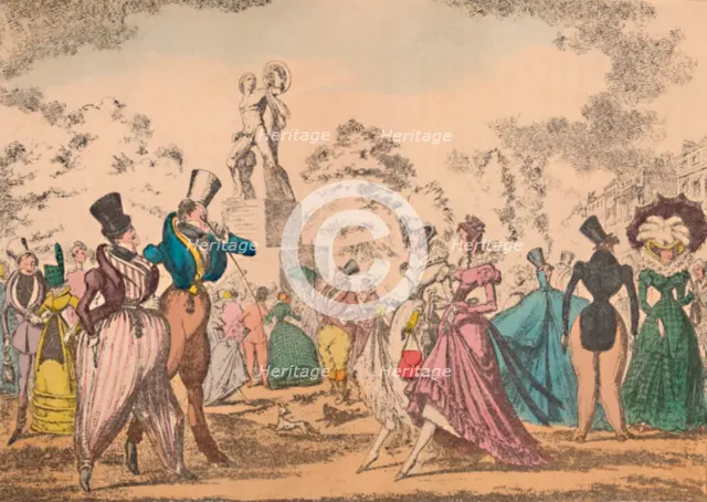 'Hyde Park Corner in 1822', c1870. Artist: George Cruikshank.