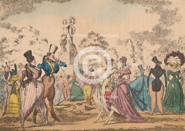 'Hyde Park Corner in 1822', c1870. Artist: George Cruikshank.