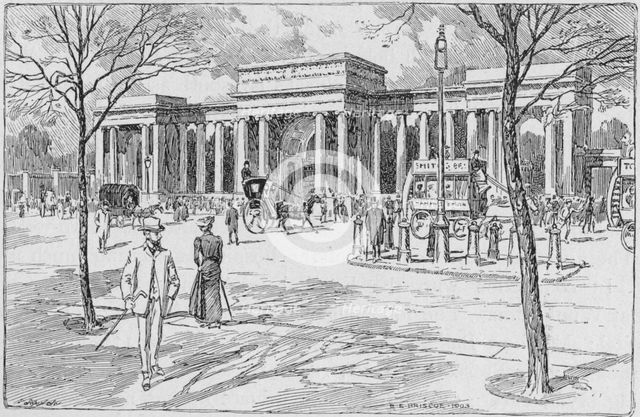 Hyde Park Corner, London, 1903 (1911). Artist: Unknown.
