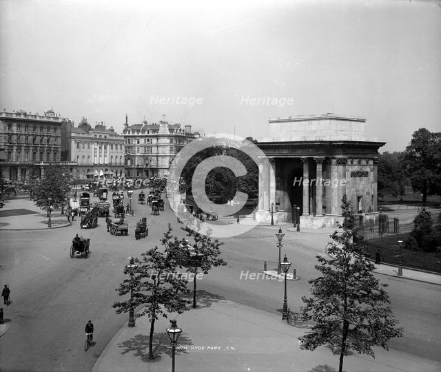 Hyde Park Corner, London, c1883-c1912. Artist: Unknown