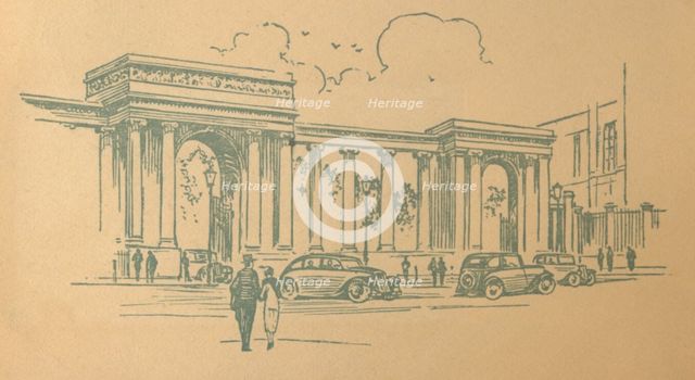 'Hyde Park Corner, London', c1936. Artist: Unknown.